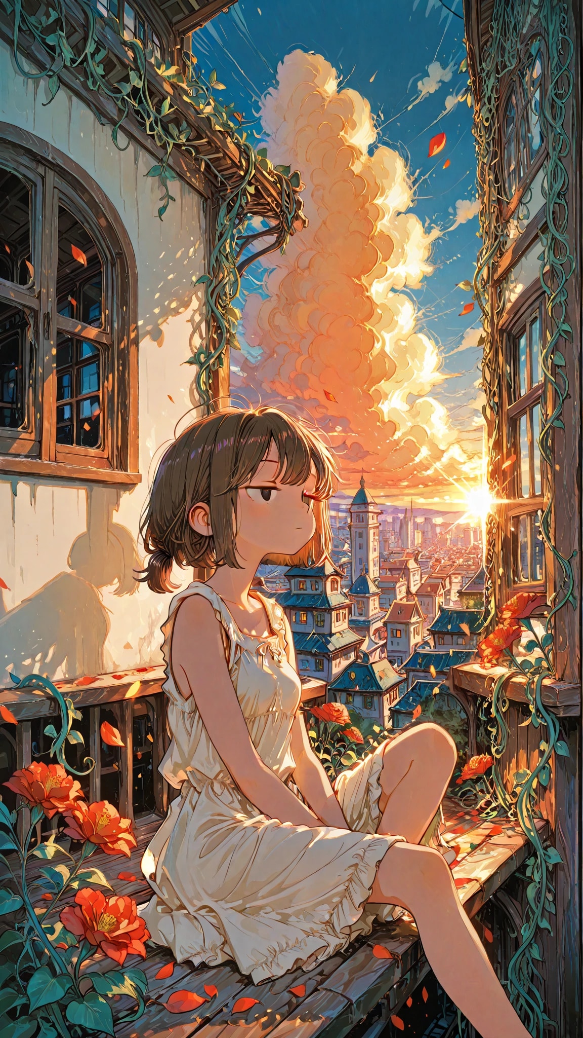 夕暮れ