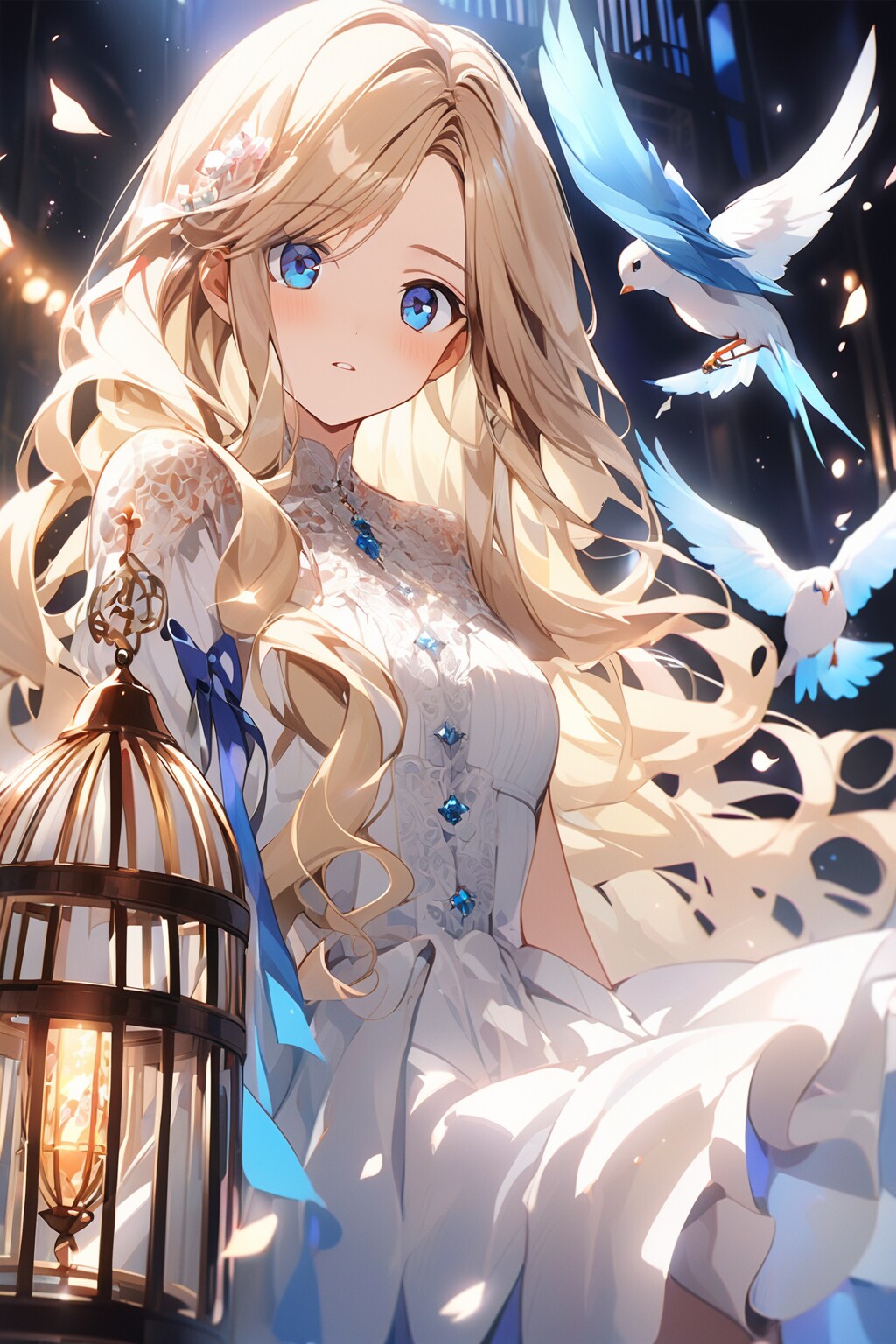 鳥籠の中のカナリア🕊️ | の人気AIイラスト・グラビア