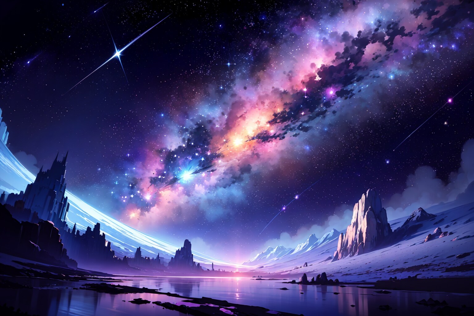 荒野の星空 | の人気AIイラスト・グラビア