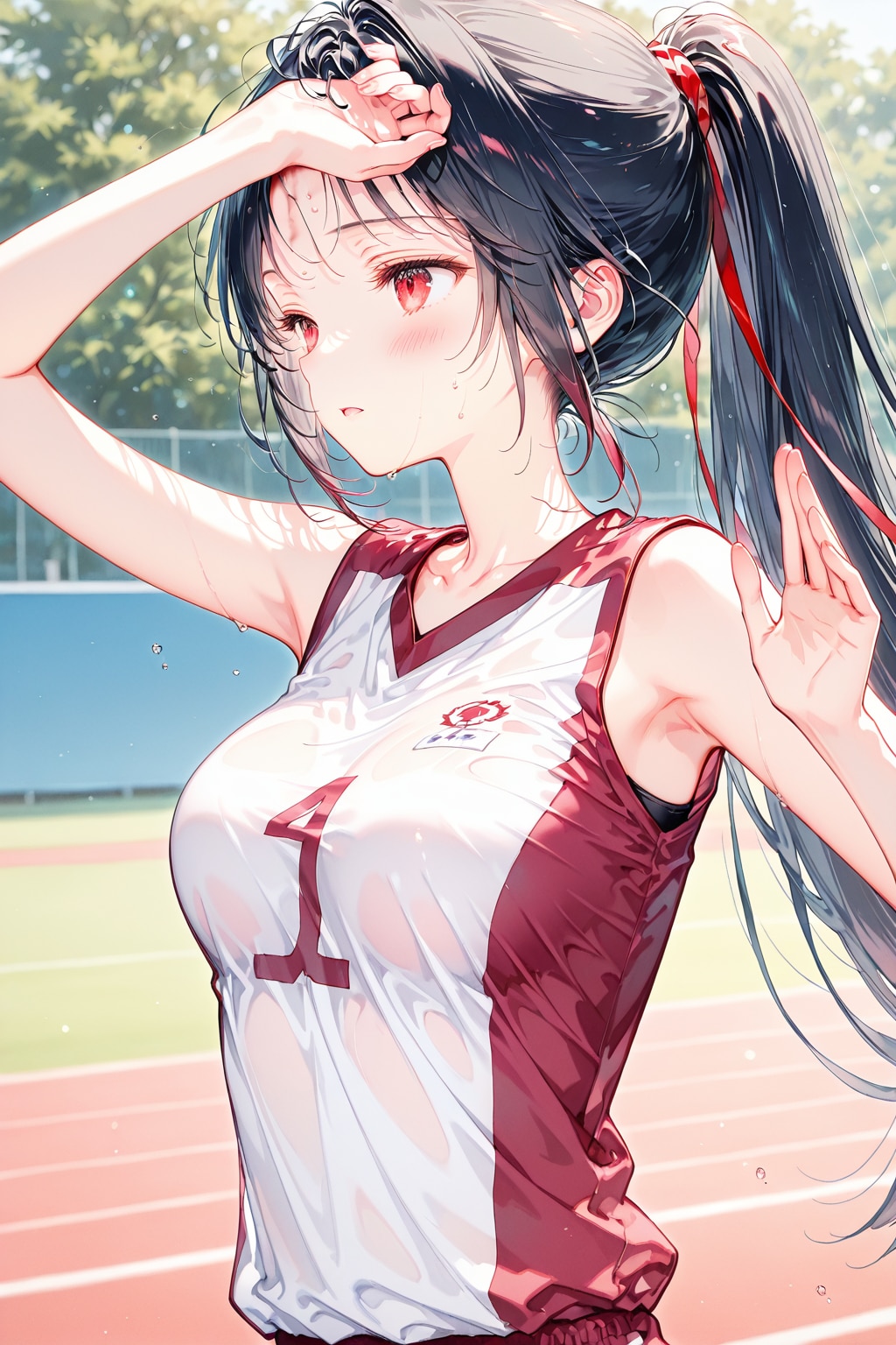 汗だくでも頑張る先輩