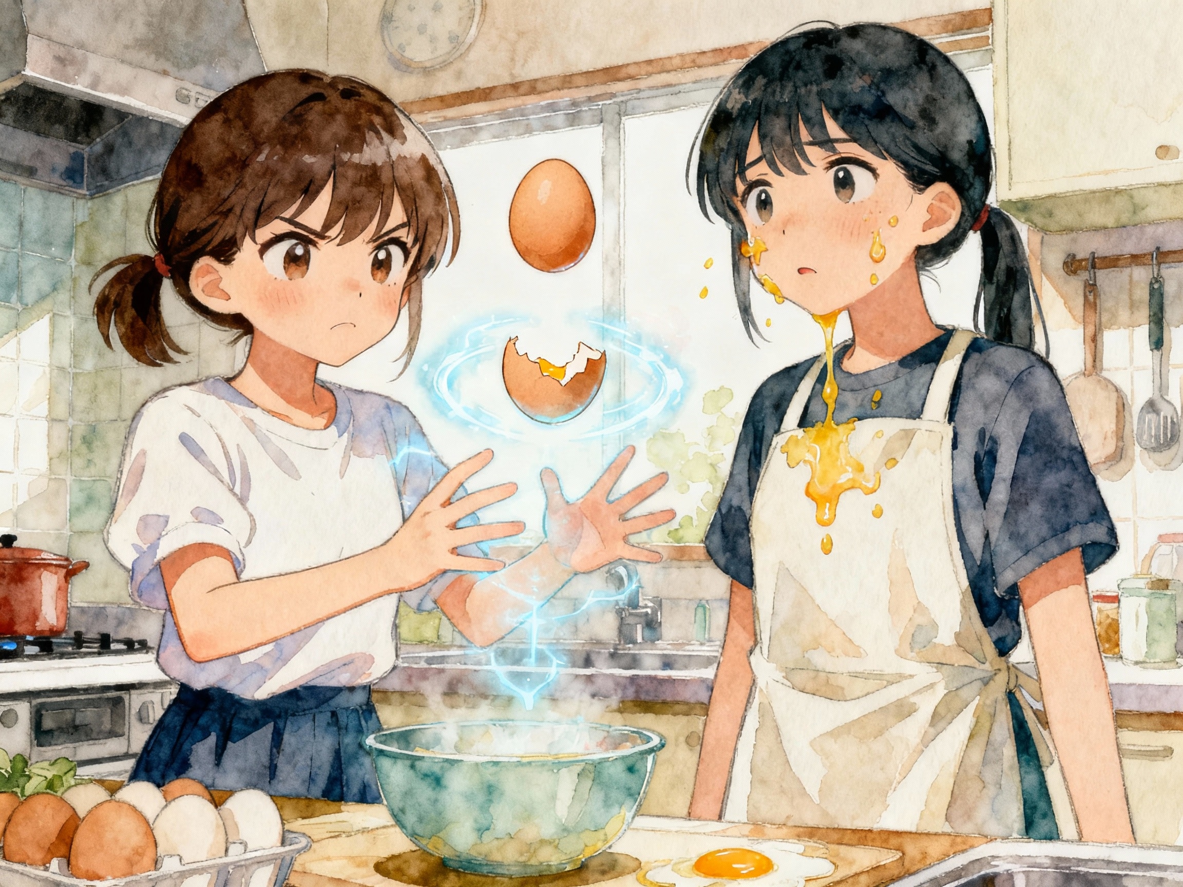 卵を割るエスパー少女 | の人気AIイラスト・グラビア