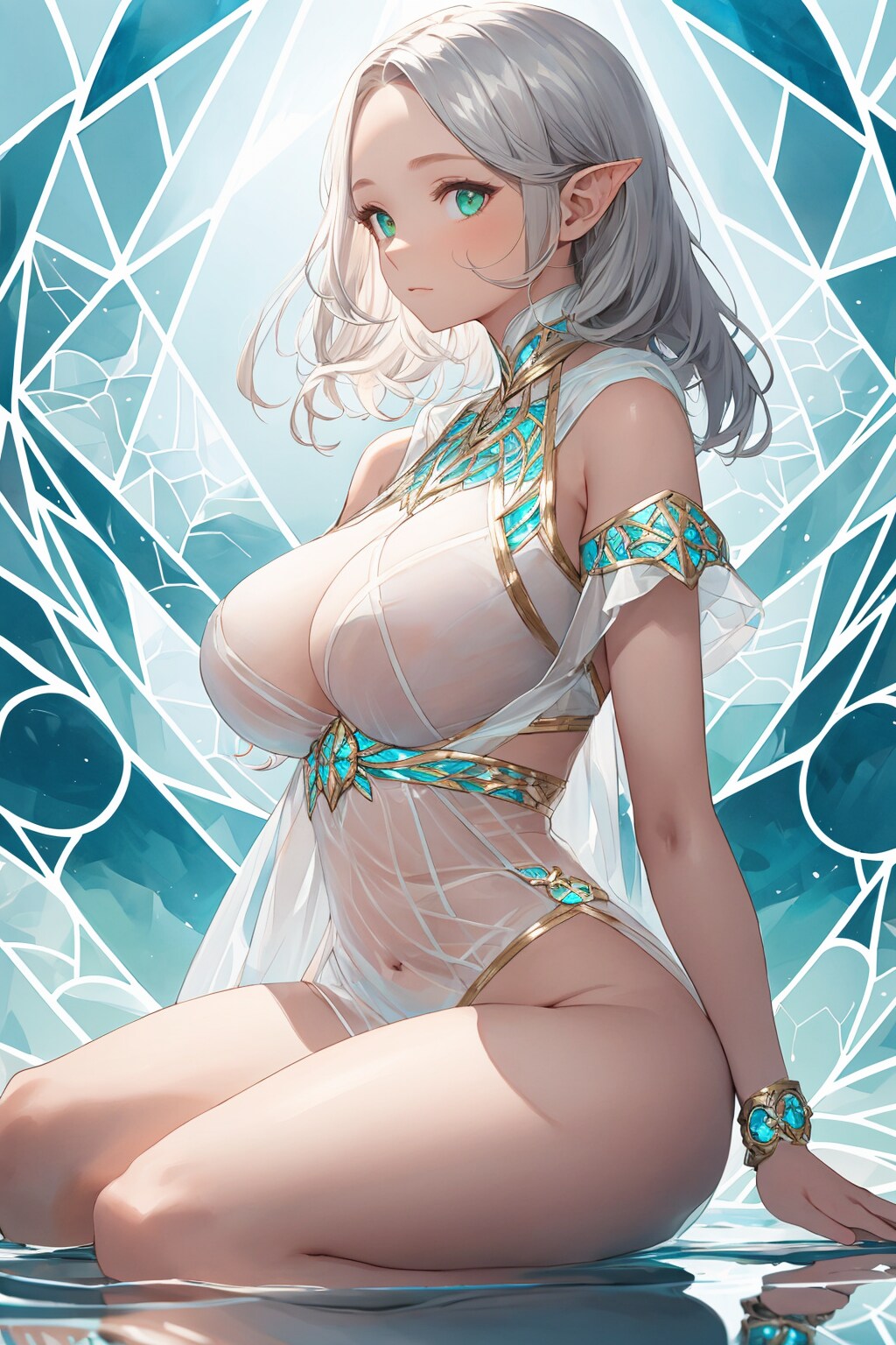 薄布のエルフ姉さん