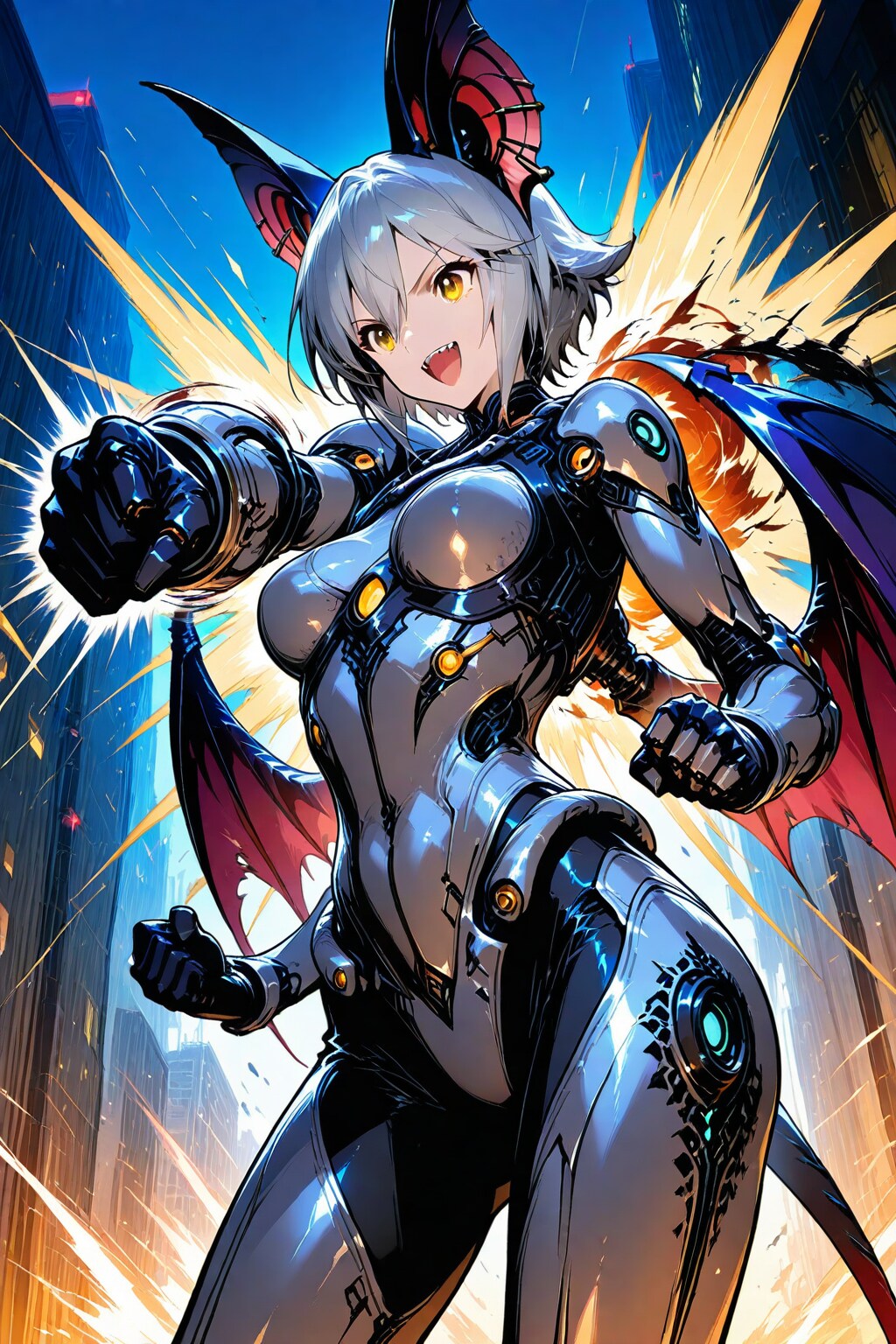 ちちぷい生成メカ娘　コウモリ　羽根は反動制御装置