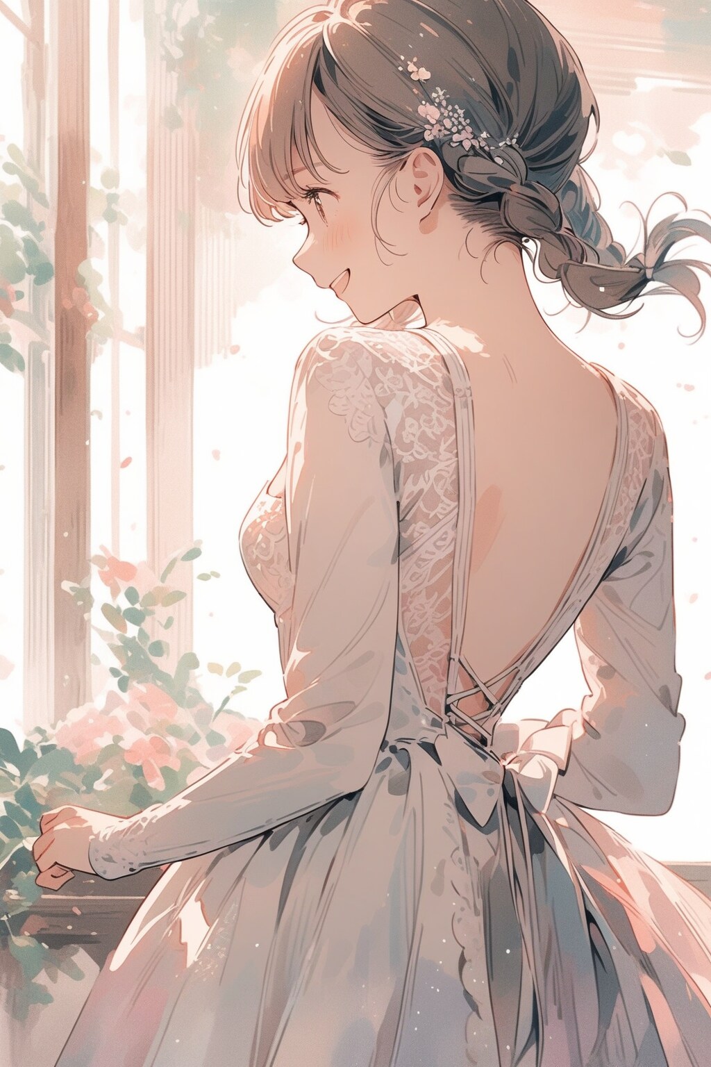 ウェディングドレス姿のお嬢（２１）