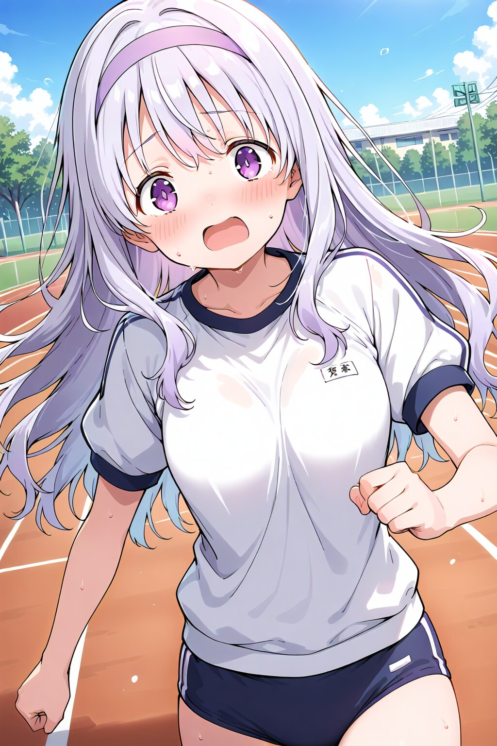 銀髪少女と体育の授業