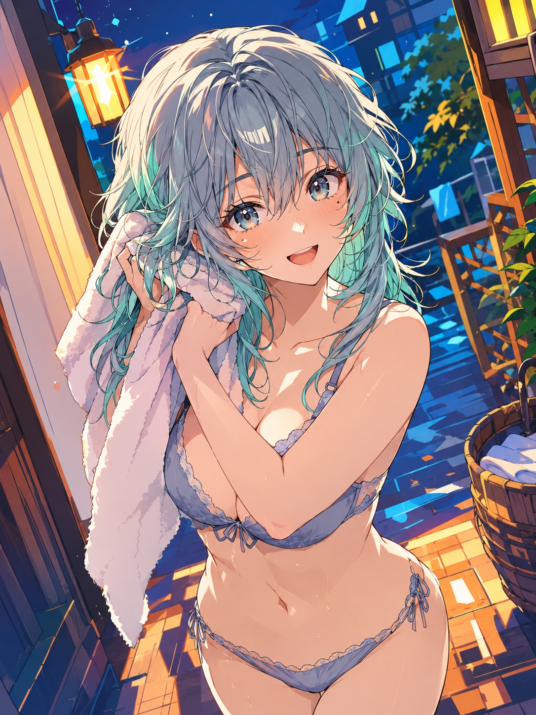 潤花（うるか）ちゃんと温泉２