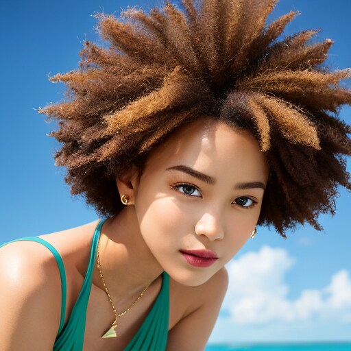 アフロヘアの女性 | の人気AIイラスト・グラビア