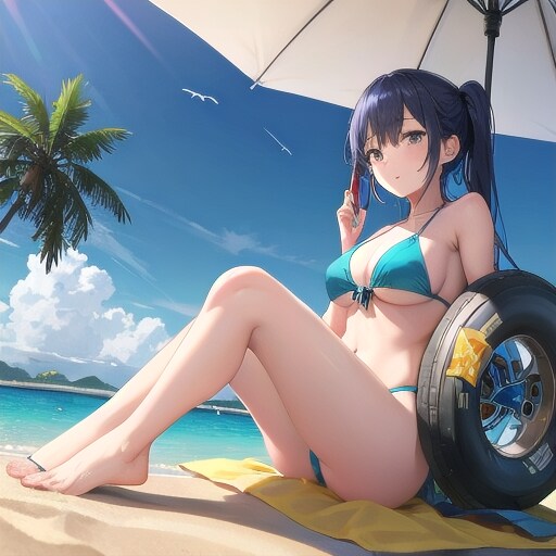 青い水平線を包み込む。