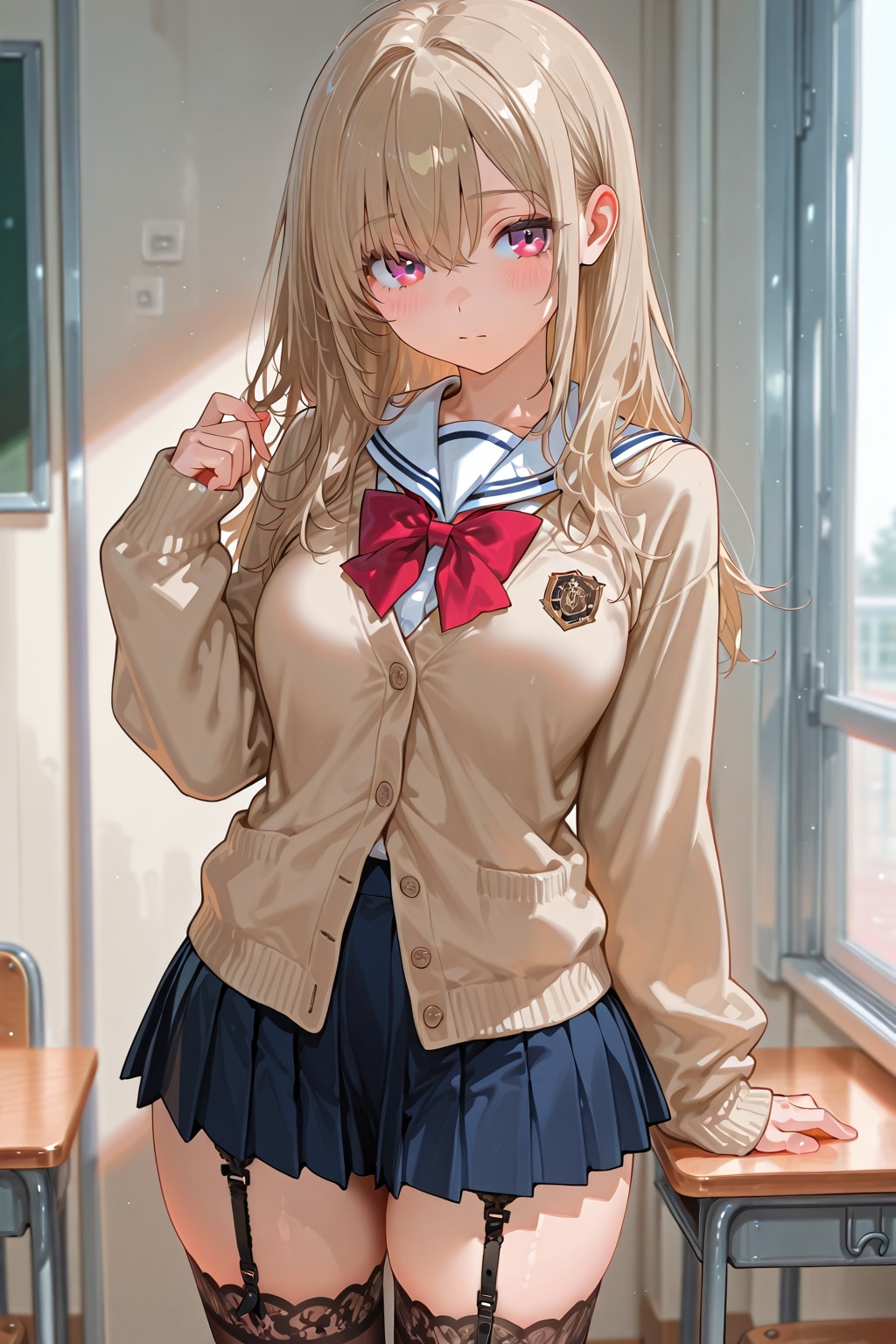 ガーターベルト女子高生