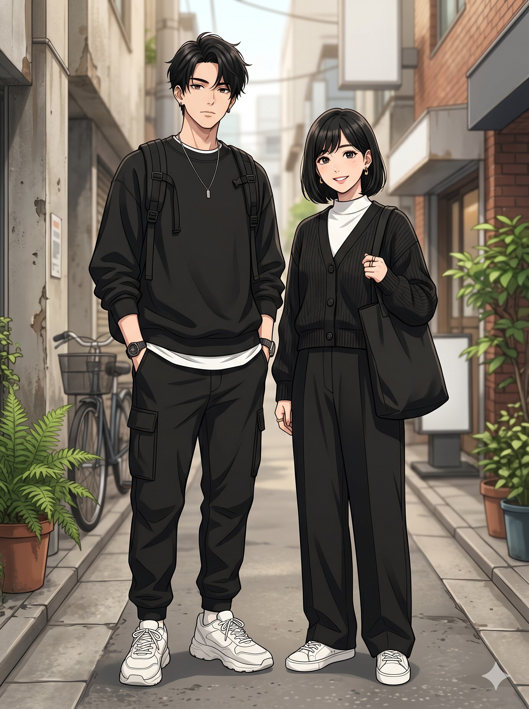モノトーンカジュアル