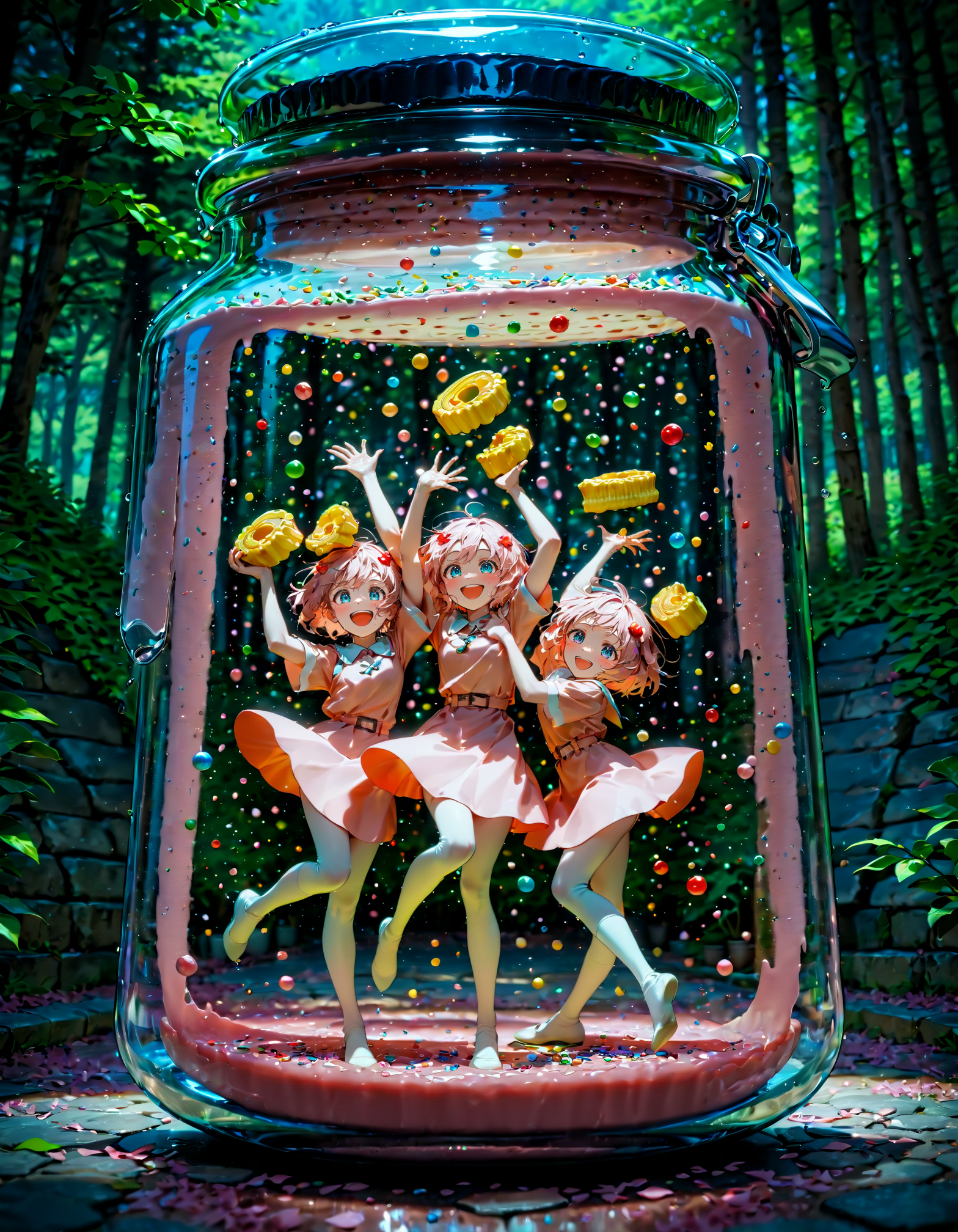 今日は何の日？　三姉妹の日。バウムクーヘンの日 | の人気AIイラスト・グラビア