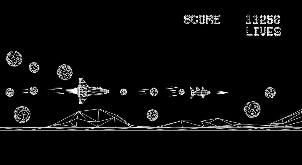 ベクター横視点シューティング