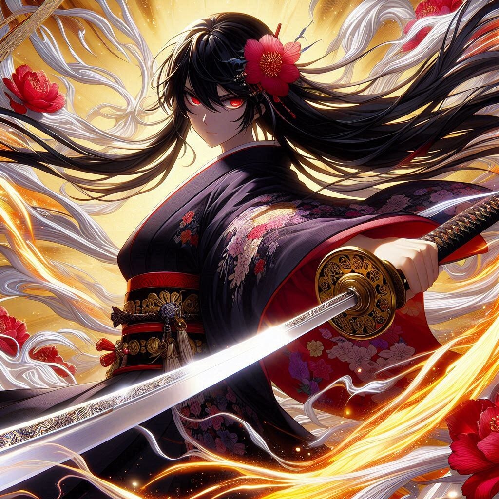 黒髪の女侍さん３４２