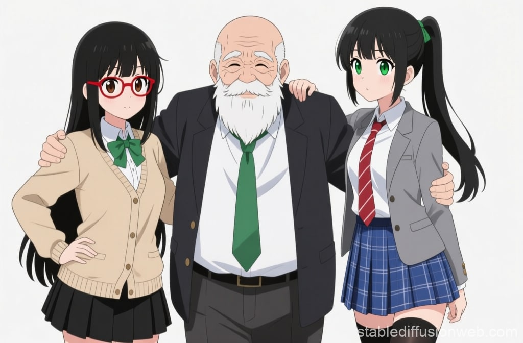両手に花