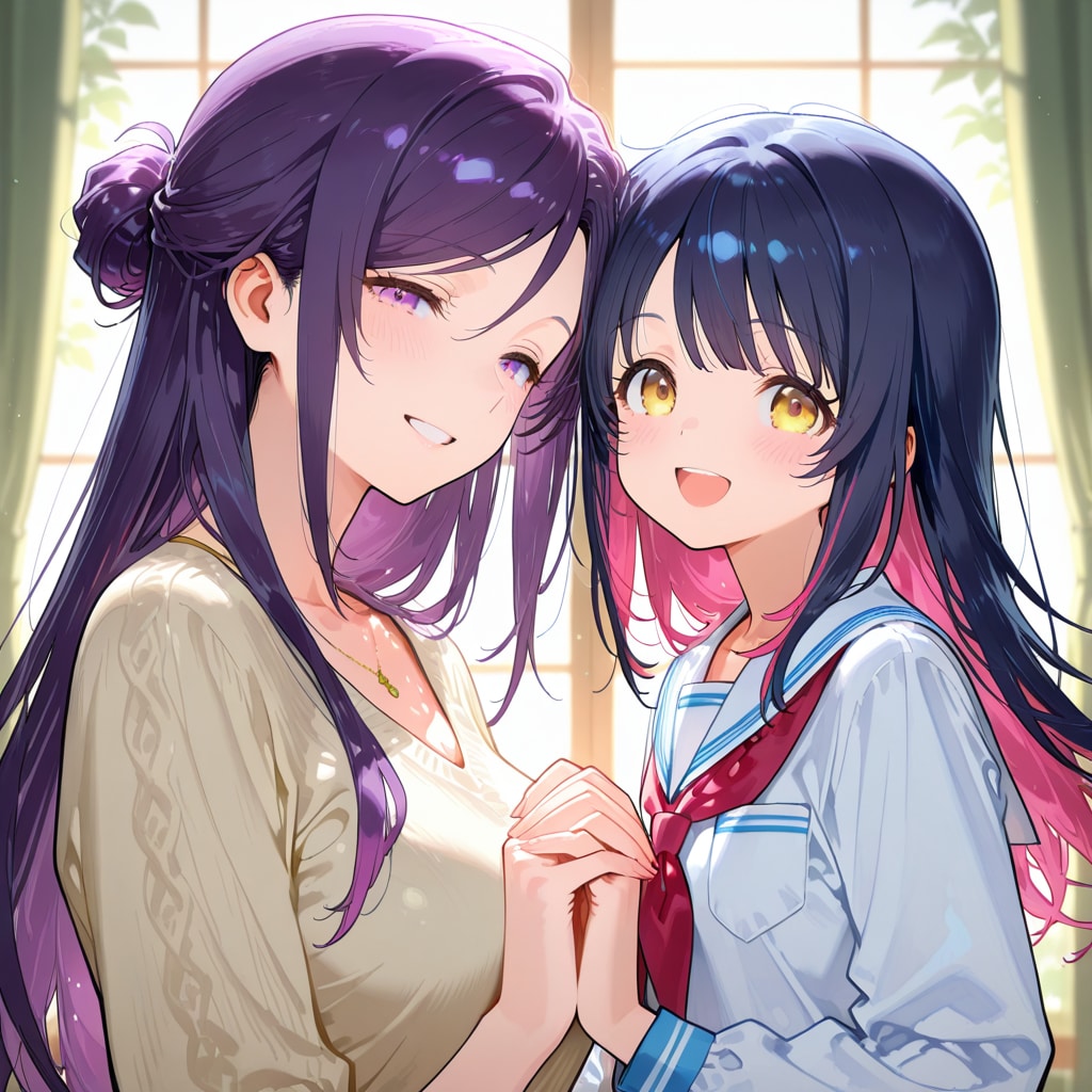 あなた、私と娘をこれからよろしくお願いしますね♡(ちょっと意味深な感じに) | の人気AIイラスト・グラビア
