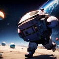 特殊装備宇宙服でマラソン 2枚目