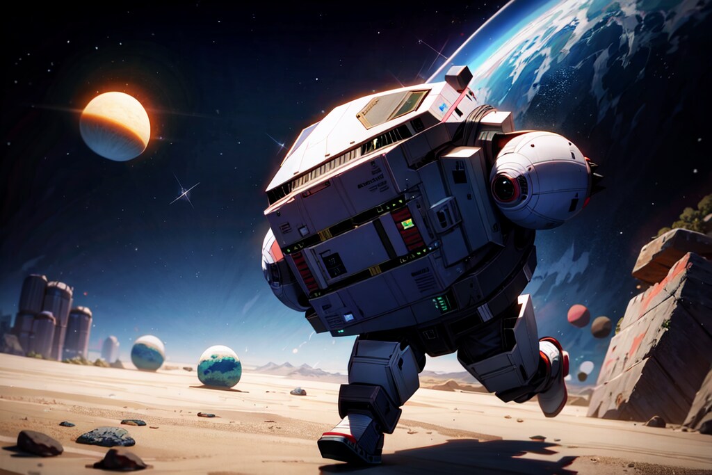 特殊装備宇宙服でマラソン