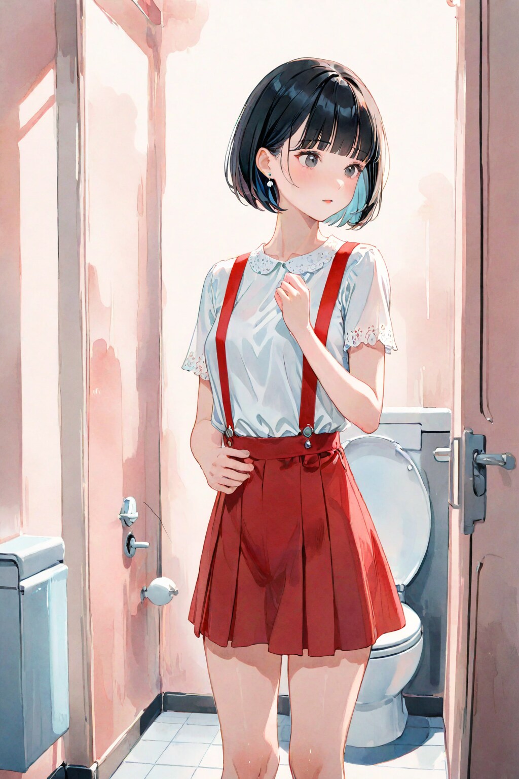 花子「わたしトイレの花子さんじゃないんだけどな」 | の人気AIイラスト・グラビア