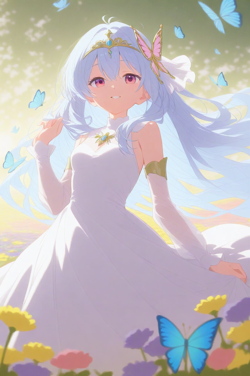 幸せの青い蝶 | の人気AIイラスト・グラビア