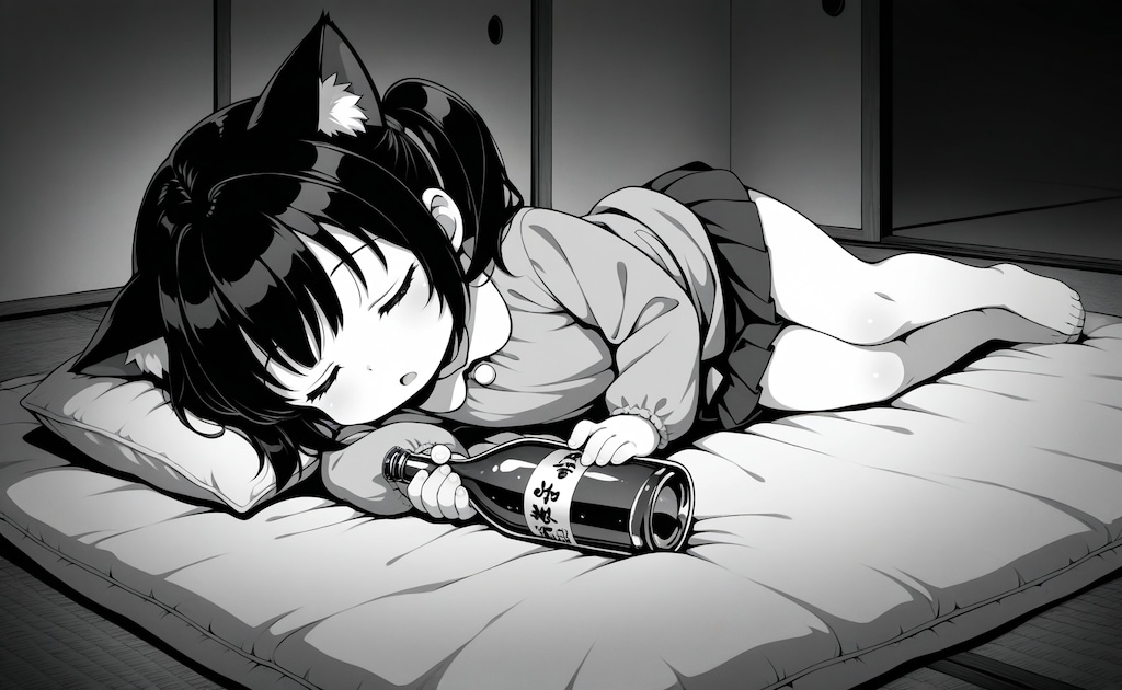 呑んで呑んで呑み潰れて眠るまで呑んで
