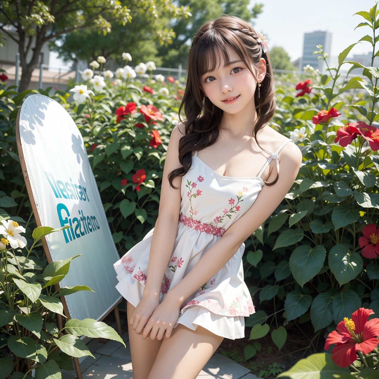 Hibiscus Flower Girl