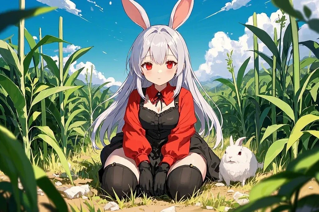 痩せる為に畑仕事するポンコツウサギ