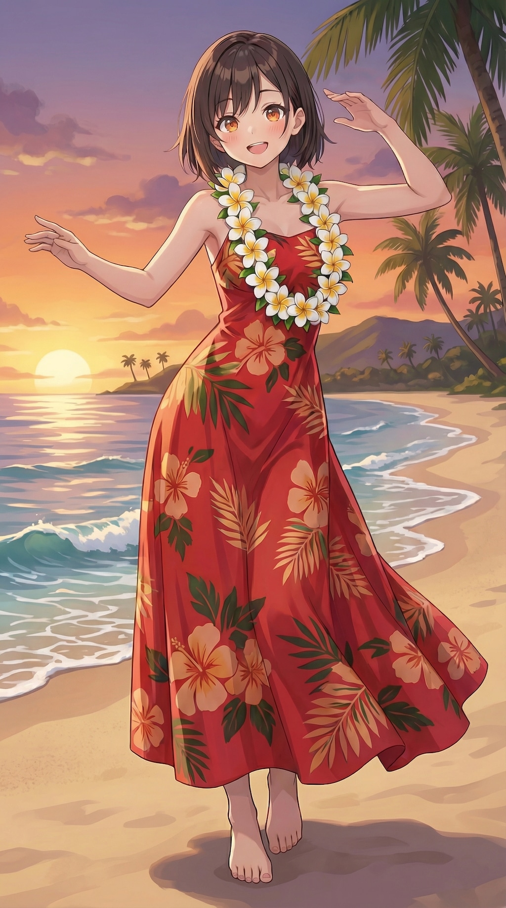 ハワイでフラダンスしてるらしい