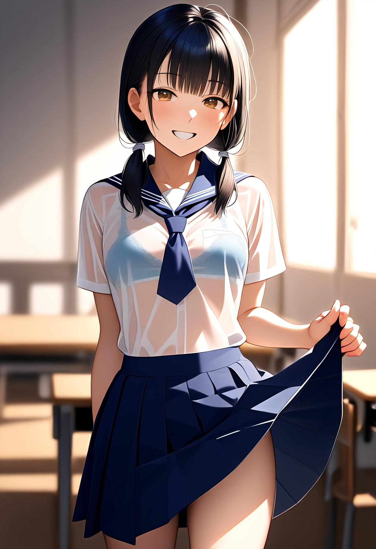 スカートめくり（大事なところは見えそうで見えない）