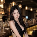 美女とバーカウンター 5枚目