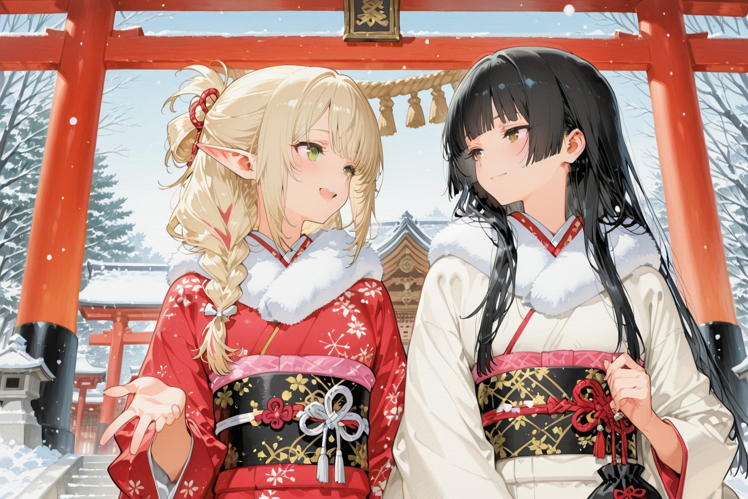 🎍初詣🎍 | の人気AIイラスト・グラビア