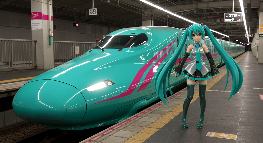 初音ミクと新幹線