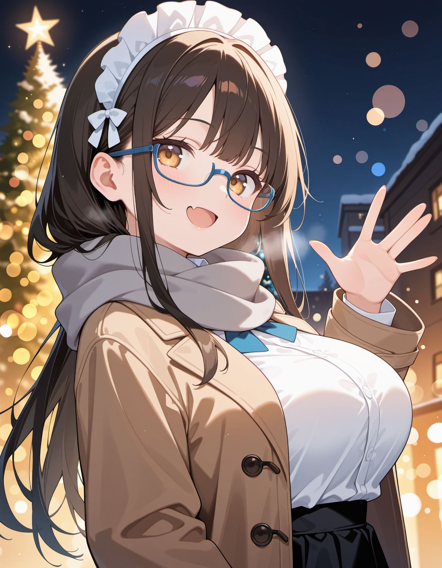 クリスマスデートなメイドさん | の人気AIイラスト・グラビア