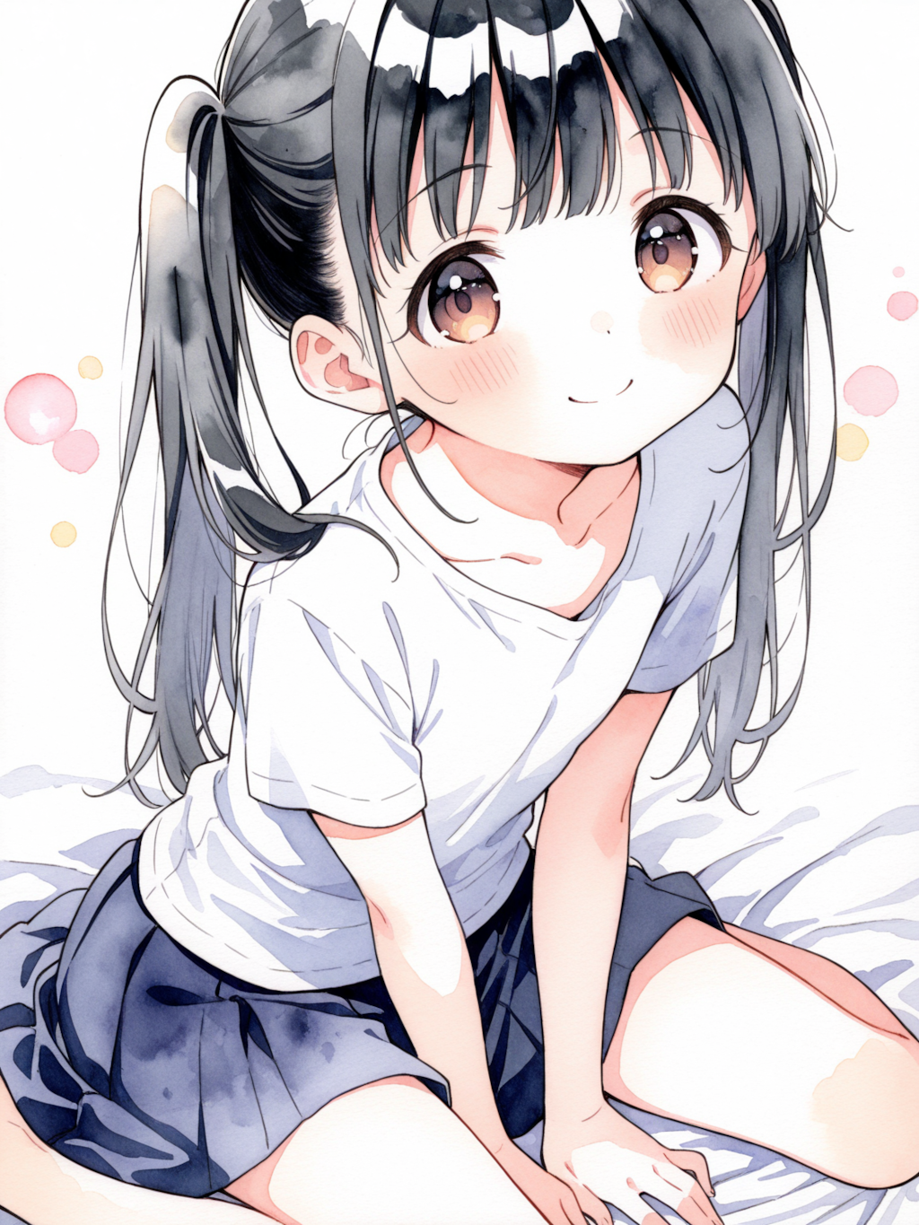 水墨画風 まりちゃん