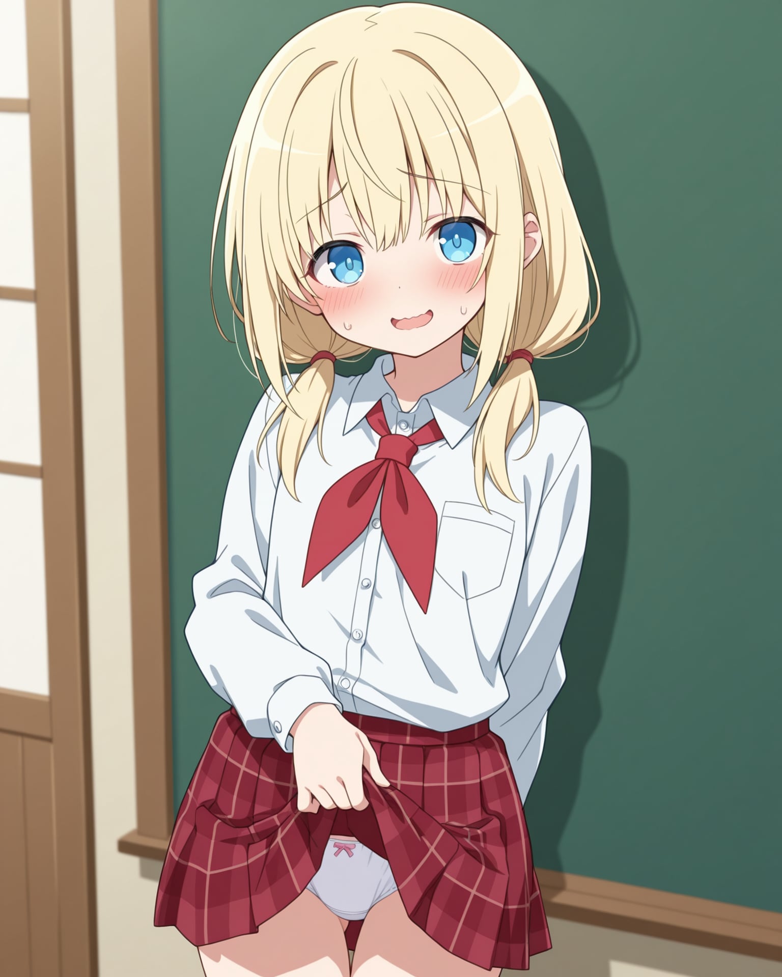 【照れ笑いたくしあげ】「こ、こうですか？」