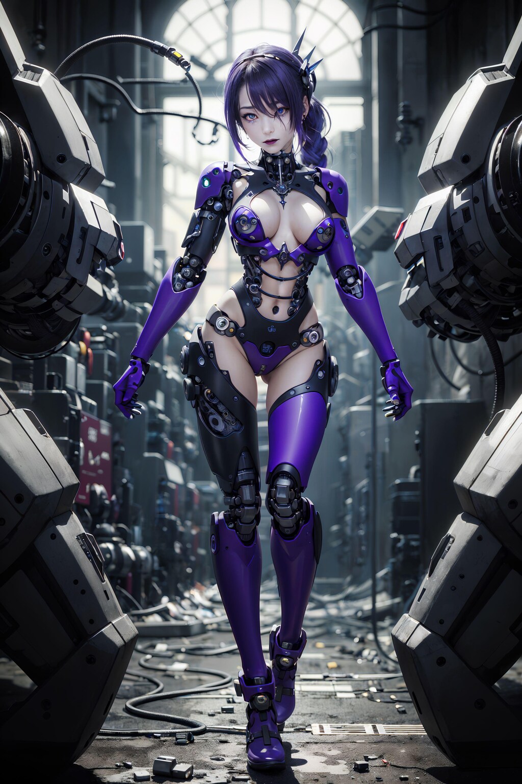Gothic punk cyborg