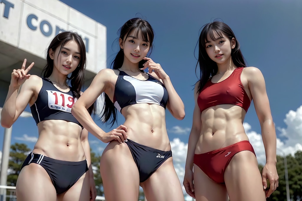【６枚】陸上女子