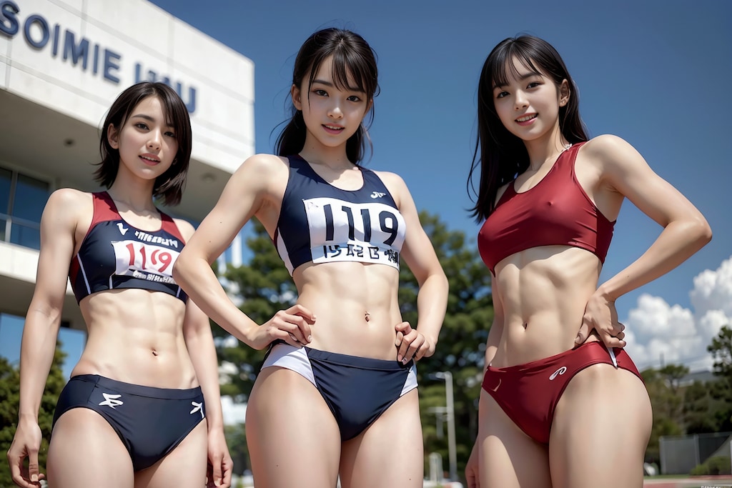 【６枚】陸上女子