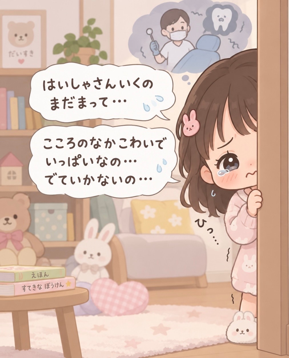 はいしゃさんにいくゆうきがでない女の子 | の人気AIイラスト・グラビア