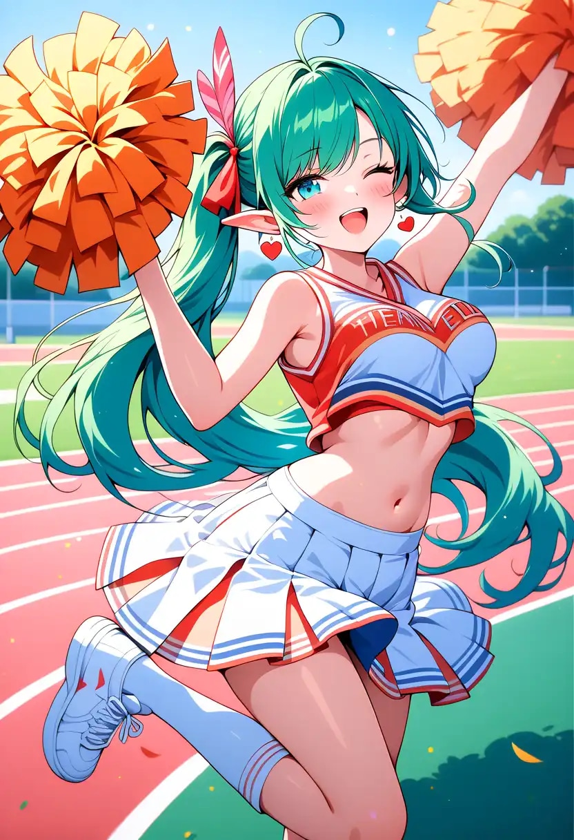 チアガール「今日も頑張ってね」 | の人気AIイラスト・グラビア