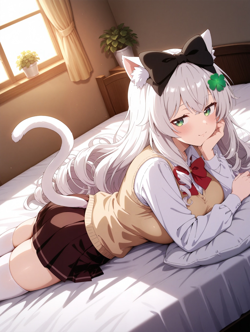 ベッド🛏️でゴロンするのです🍀