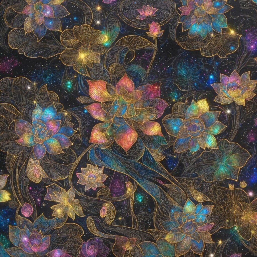 スクラッチに刻まれた花の軌跡