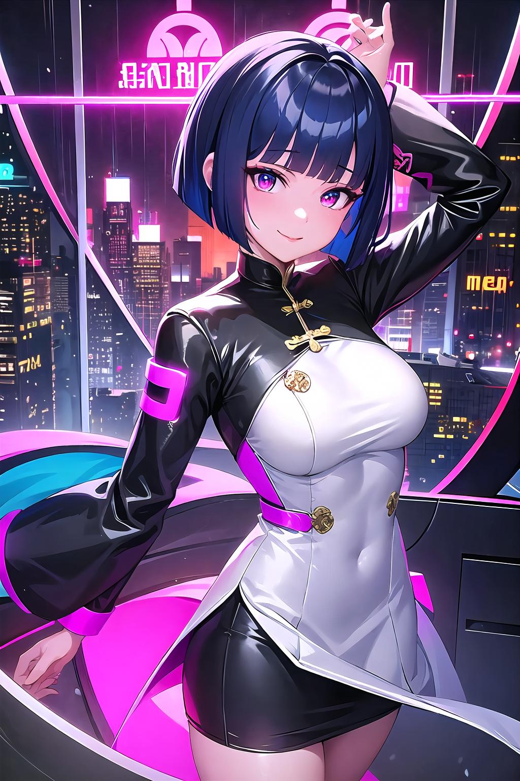 アオザイバー パンクな女の子①