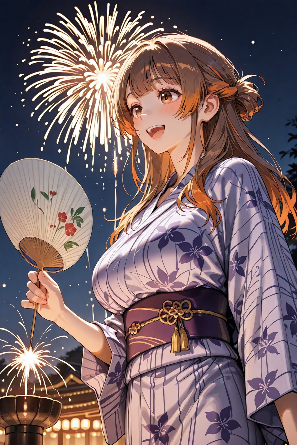 ゆかたを着た玲奈さん