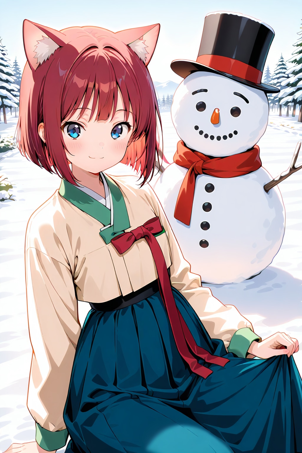 韓服とシルクハット