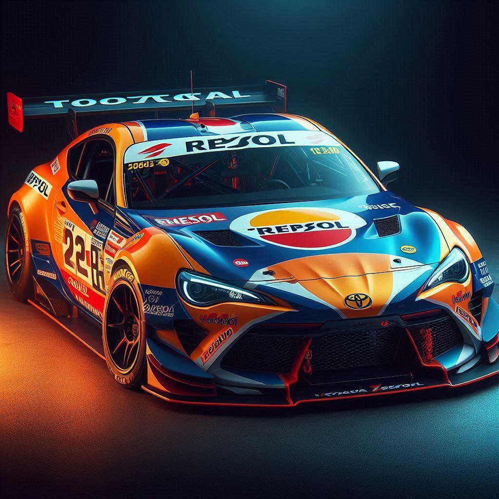 レプソルカラーのトヨタ86レーシングカー | の人気AIイラスト・グラビア