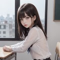 隣の席に座ったので凄く気になる 2枚目