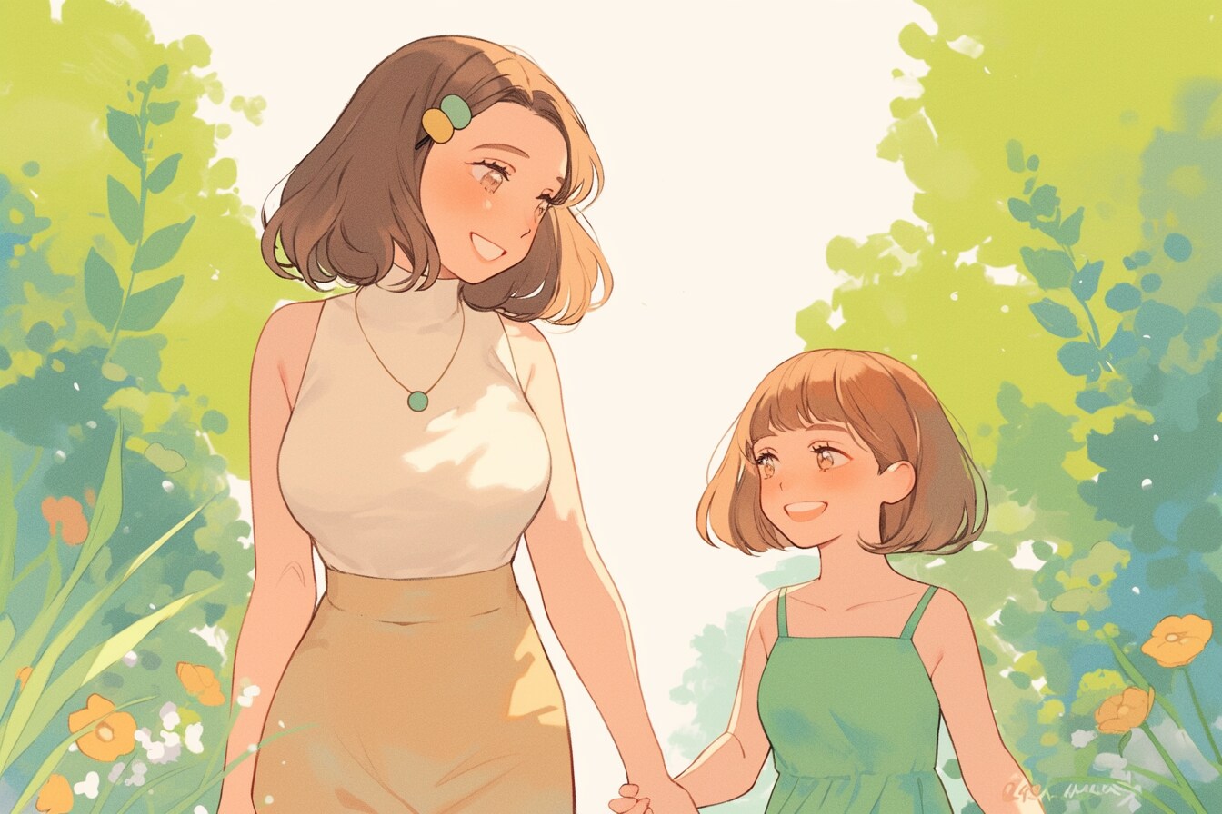 母と娘440 | の人気AIイラスト・グラビア