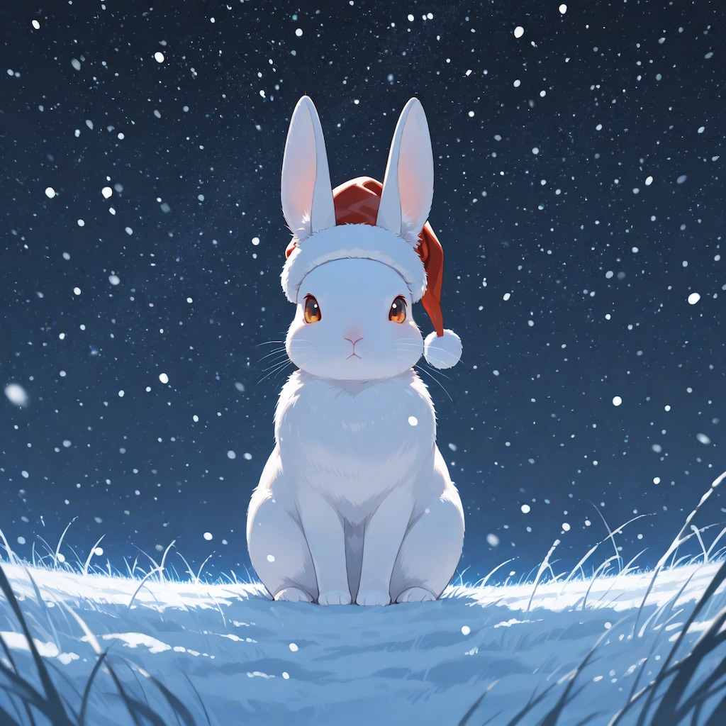 雪うさぎのサンタさん