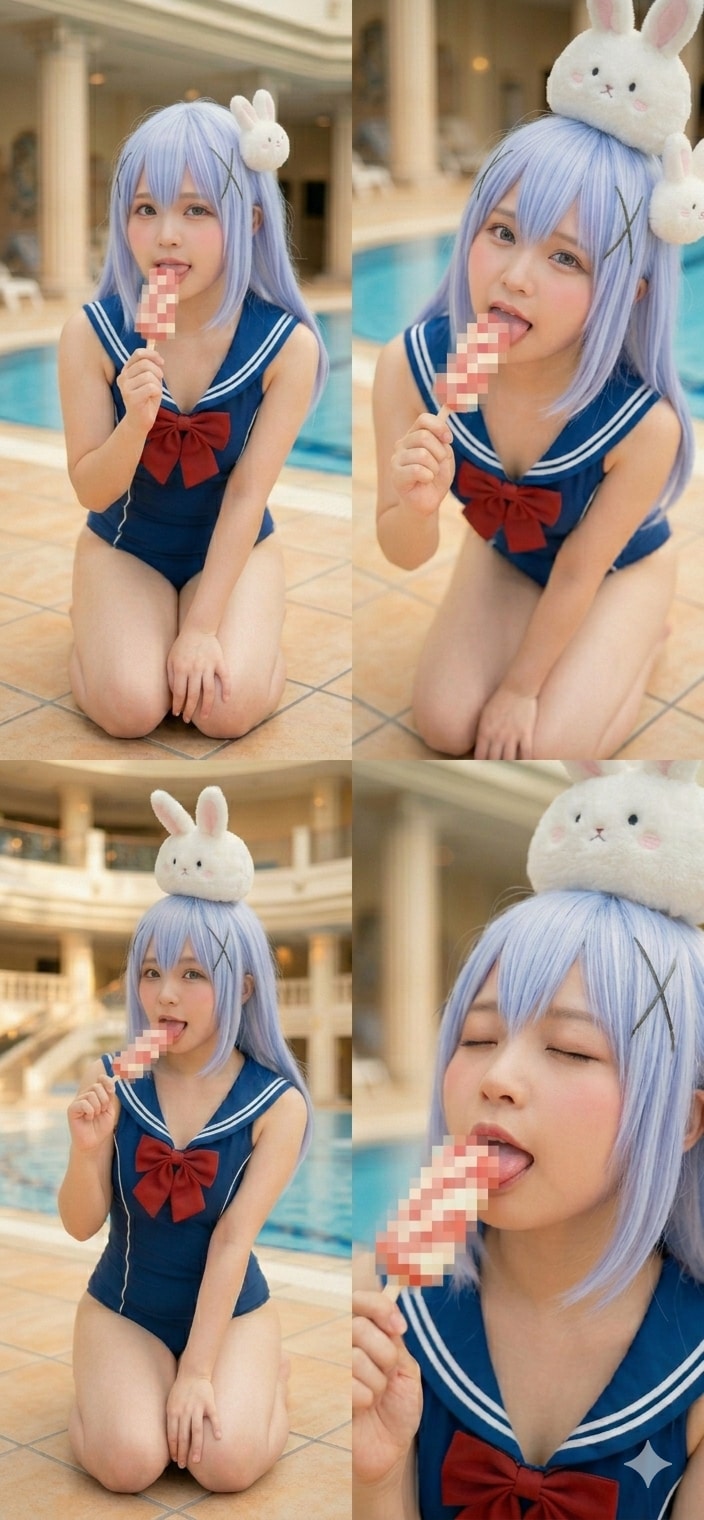 アイスを舐めてるだけ