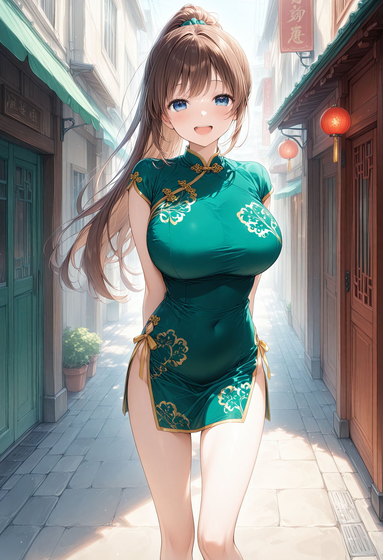 ポニテ チャイナドレス